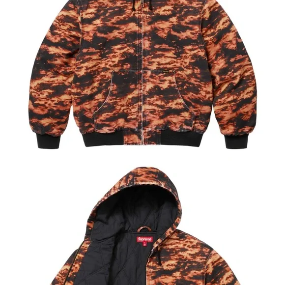 スケートボード AOI Embroidered Hooded Work Jacket Supreme AOI Embroidered Hooded Work Jacket Black Men's